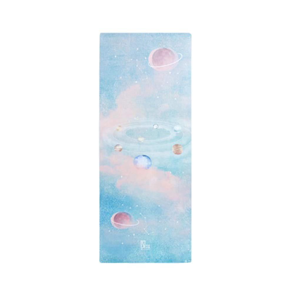 ZXD ZHEXUNDIAN TPE Suede Yoga Mat 6mm Body Aligning Pilates Mat with Position Line Fitness Mats for Home Gym 18368cm (Color : 5)
