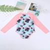 Aislor Kids Girls Palm Floral Rash Guard One Piece Sun Protection Swimsuit Beachwear Summer Vacation Pink 8 view 4