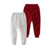 Azalquat Toddlers Boys Cotton Pull-On Sweat Pants, Cartoon Print Jog Sweatpants 2-Pack (Red Car & White Yarn, 18-24 Months) view 2