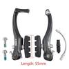 CNC V Brake Set, Bicycle Linear Pull V Brakes for Front/Rear Wheel,V Brake with Lever and Cable Long Arm 110mm, Black view 3