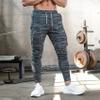 DIOTSR Men's Cargo Pants Casual Athletic Joggers Pants Gym Workout Sweatpants with Zipper Pockets (Camo Gray, X-Small) view 2