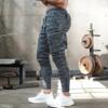 DIOTSR Men's Cargo Pants Casual Athletic Joggers Pants Gym Workout Sweatpants with Zipper Pockets (Camo Gray, X-Small) view 4