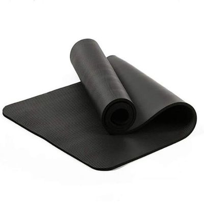 ZXD ZHEXUNDIAN 10mm NBR Yoga Mat with Free Carry Rope Non-Slip Thick Fitness Pilates Mat for Home Outdoor Gym Exercise 18361cm (Color : Black)