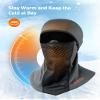 AstroAI Ski Mask Windproof Balaclava for Cold Weather, Winter Face Mask Breathable Stretchable for Skiing, Snowboarding, Gray view 4