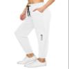 ALWAYS Women's Zipper Jogger Track Pants - Premium Soft Stretch Sweatpants White M view 1