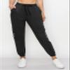 ALWAYS Women's Zipper Jogger Track Pants - Premium Soft Stretch Sweatpants Black XL view 2
