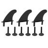 VBESTLIFE Paddle Board FinS, 3Pcs Soft Rudder Surboard Fin Rudder Top Skeg Longboard Surfboard Fin Accessory with 6 Fixing Screws(Black) view 1