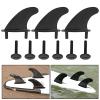 VBESTLIFE Paddle Board FinS, 3Pcs Soft Rudder Surboard Fin Rudder Top Skeg Longboard Surfboard Fin Accessory with 6 Fixing Screws(Black) view 2