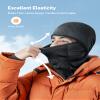AstroAI Ski Mask Windproof Balaclava for Cold Weather, Winter Face Mask Breathable Stretchable for Skiing, Snowboarding, Black view 3