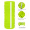 5Pcs Reflective Bandana Face Mask Neck Gaiter,Scarf Headbands Balaclava Headwear Tube Windproof Hi-Vis Seamless Face Cover for Cycling, Running & Outdoor Safety (Green) view 4