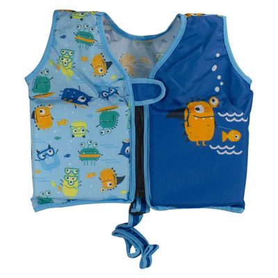 Swimways Learn to Swim Vest Blue Sea Monster 6065663