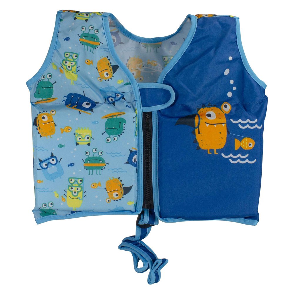 Swimways Learn to Swim Vest Blue Sea Monster 6065663