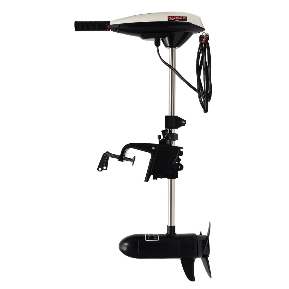 65LBS Electric Trolling Motor, 660W Electric Outboard Motor Transom Mount Thrust Handle Outboard Engine Motor for Fishing Inflatable Boat (ET65L)
