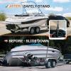 WELLUCK Boat Trailer Transom Tie Downs Straps 1200 LBS, 2" x 4' Adjustable Boat Buckle Transom Tie Downs to Trailer, Marine, Jet ski, Pontoon, with Quick Release Buckle & Anti-Scratch Hooks view 3