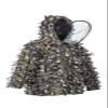ROCREEK 3D Leafy Camo Suit Hooded Ghillie Hunting Clothing with Built-in Face Mask (Green Woodland, Large-X-Large) view 4