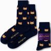 AUSCUFFLINKS Cat Lover Kitten Socks For Him | Cat Guy Fun Socks Gift for Her | Meow Cute Happy Gift Socks Quirky Novelty Present for Dad | Socks for Mum (Cat Face) view 1