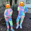Arshiner 2 Piece Tie Dye Outfits Casual Tracksuits Sweatpants Sets for Girls Sweatsuit for 11-12 Years view 4