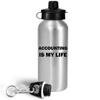Art by Chelsydale Funny Gag Gifts for Accountant - Accounting Is My Life Water Bottle Tumbler Reusable Portable Drinkware - Accountancy Grad Student Tax Season Office Day Cute Appreciation Idea view 2