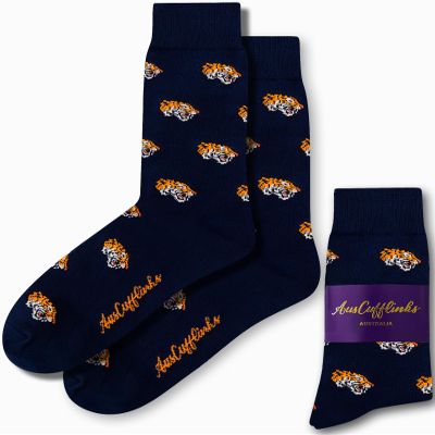 AUSCUFFLINKS Tiger Socks For Him & Her | King of Jungle Fun Socks Gift for Dad & Mum