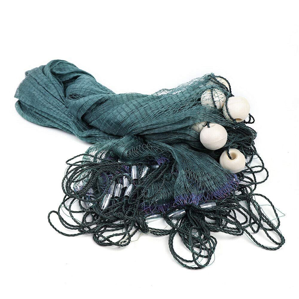 10X65Ft Fishing Drag Net Trap Cast Net Made Beach Net Beach Bait Seine Mesh Fish Net Polyethylene Net Iron Sink 320M USA New