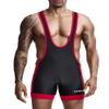 Gymskop Men's Wrestling Singlets Athletic Supporters Slim Fit Sport Bodysuit One Piece Sleeveless Active Wrestling Leotard Jumpsuits Black XL view 2