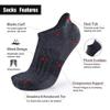 Busy Socks Organic Wool Wing Socks Women, Multicolor Performance Heel Tab Athletic Bike Trail Socks for Men Women, Black/White/Dark Grey, Medium, 3 Pairs view 2
