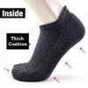 Busy Socks Organic Wool Wing Socks Women, Multicolor Performance Heel Tab Athletic Bike Trail Socks for Men Women, Black/White/Dark Grey, Medium, 3 Pairs view 3