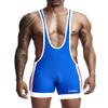 Gymskop Men's Wrestling Singlets Athletic Supporters Slim Fit Sport Bodysuit One Piece Sleeveless Active Wrestling Leotard Jumpsuits Blue 2XL view 3