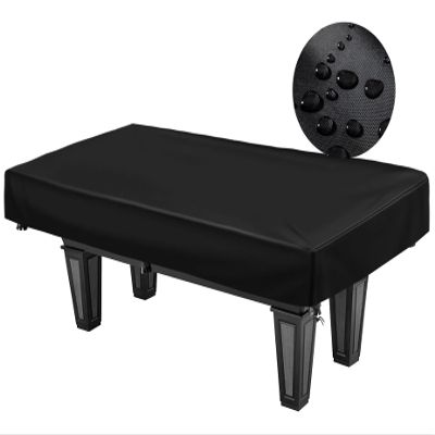 WOMACO 7 8 9 ft Billiard Table Covers Heavy Duty Waterproof 7/8/9 Foot Fitted Pool Table Cover Polyester Fabric for Snooker Billiard Table (Black, 9 Foot)