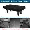 WOMACO 7 8 9 ft Billiard Table Covers Heavy Duty Waterproof 7/8/9 Foot Fitted Pool Table Cover Polyester Fabric for Snooker Billiard Table (Black, 9 Foot) view 3