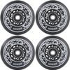 AOWISH Inline Skate Wheels Outdoor Asphalt Formula Aggressive Roller Blades Wheels 90a Roller Hockey Replacement Wheels with Bearings ABEC-9 and Floating Spacers, 4-Pack (Black, 76mm) view 2