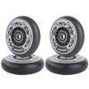 AOWISH Inline Skate Wheels Outdoor Asphalt Formula Aggressive Roller Blades Wheels 90a Roller Hockey Replacement Wheels with Bearings ABEC-9 and Floating Spacers, 4-Pack (Black, 76mm) view 3