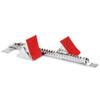 Gill Athletics S2 Starting Block 8" Tall Cast Aluminum Pedals - Designed for High Level Track & Field Competition - Pedals Feature Four Angle Adjustments - Includes 12 Pyramid Spikes - Red view 1
