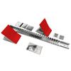 Gill Athletics S2 Starting Block 8" Tall Cast Aluminum Pedals - Designed for High Level Track & Field Competition - Pedals Feature Four Angle Adjustments - Includes 12 Pyramid Spikes - Red view 2
