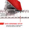 Gill Athletics S2 Starting Block 8" Tall Cast Aluminum Pedals - Designed for High Level Track & Field Competition - Pedals Feature Four Angle Adjustments - Includes 12 Pyramid Spikes - Red view 4