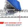Gill Athletics S2 Starting Block 8" Tall Cast Aluminum Pedals - Designed for High Level Track & Field Competition - Pedals Feature Four Angle Adjustments - Includes 12 Pyramid Spikes - Royal Blue view 4