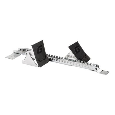 Gill Athletics S2 Starting Block 8" Tall Cast Aluminum Pedals - Designed for High Level Track & Field Competition - Pedals Feature Four Angle Adjustments - Includes 12 Pyramid Spikes - Black