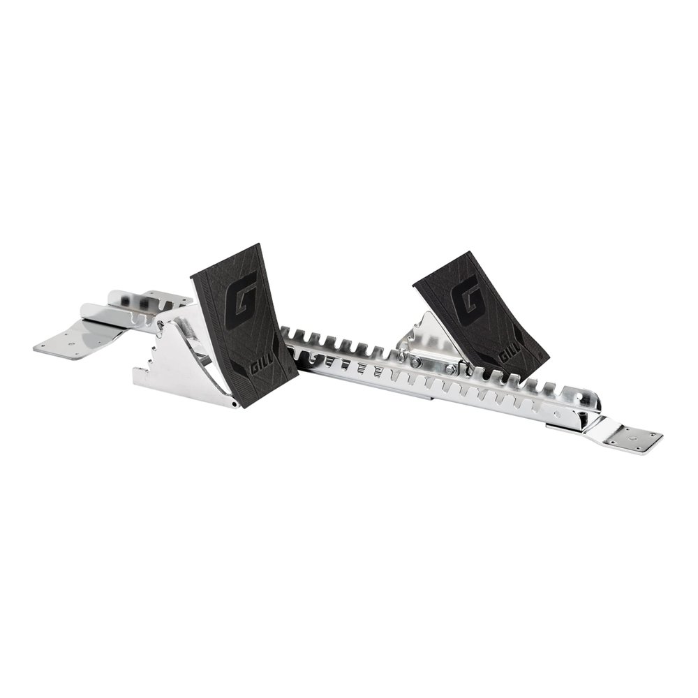 Gill Athletics S2 Starting Block 8" Tall Cast Aluminum Pedals - Designed for High Level Track & Field Competition - Pedals Feature Four Angle Adjustments - Includes 12 Pyramid Spikes - Black