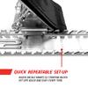 Gill Athletics S2 Starting Block 8" Tall Cast Aluminum Pedals - Designed for High Level Track & Field Competition - Pedals Feature Four Angle Adjustments - Includes 12 Pyramid Spikes - Black view 4