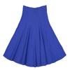 BGDK Girls' School Uniform Pleated Pull-on Knee Length Ribbed Cotton Panel Skirt, Knit Waistband Royal Blue 5
