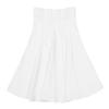 BGDK Girls' School Uniform Pleated Pull-on Knee Length Ribbed Cotton Panel Skirt, Knit Waistband White 18 view 1