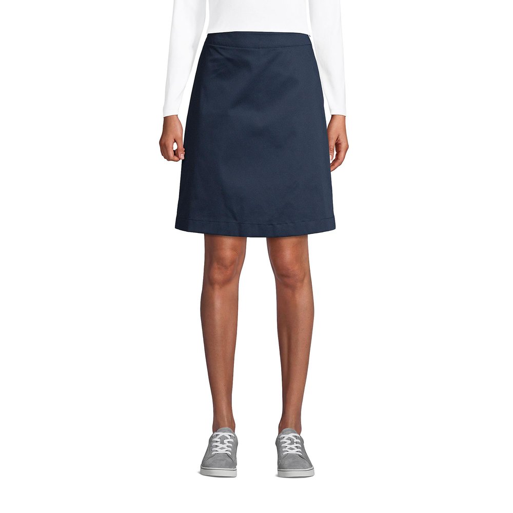 Lands' End Uniform Chino Skort Above The Knee Classic Navy Womens Regular 4