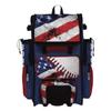 Boombah Superpack Hybrid Rolling Bat Bag - USA Baseball Royal/Red/White - Wheeled & Backpack Version view 1