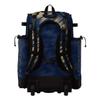 Boombah Superpack Hybrid Rolling Bat Bag - Scratch Navy/Vegas Gold - Wheeled & Backpack Version view 3