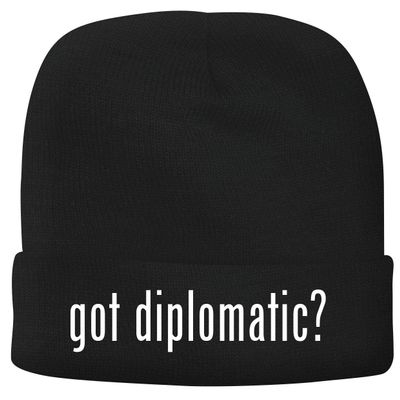 BH Cool Designs got Diplomatic? - Men's Soft & Comfortable Beanie Hat Cap, Black, One Size