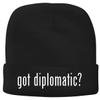 BH Cool Designs got Diplomatic? - Men's Soft & Comfortable Beanie Hat Cap, Black, One Size view 1