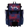 Boombah Superpack Hybrid Rolling Bat Bag - Scratch Royal/Red - Wheeled & Backpack Version view 1