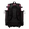 Boombah Superpack Hybrid Rolling Bat Bag - 3DHC Black/Pink - Wheeled & Backpack Version view 3