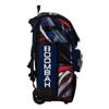 Boombah Superpack Hybrid Rolling Bat Bag - USA Wave Navy/Red/White - Wheeled & Backpack Version view 2