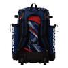 Boombah Superpack Hybrid Rolling Bat Bag - USA Wave Navy/Red/White - Wheeled & Backpack Version view 3